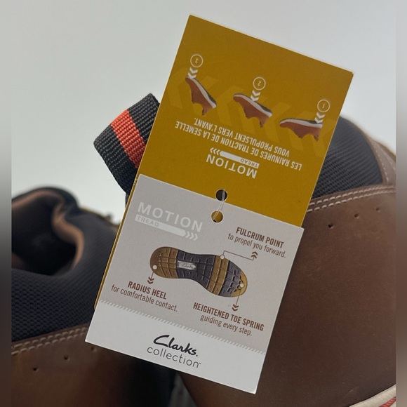 Clarks Motion Trek EZ Brown Dark Tan Mens 11.5 Shoes Athletic Comfort 26179452 - Picture 8 of 10